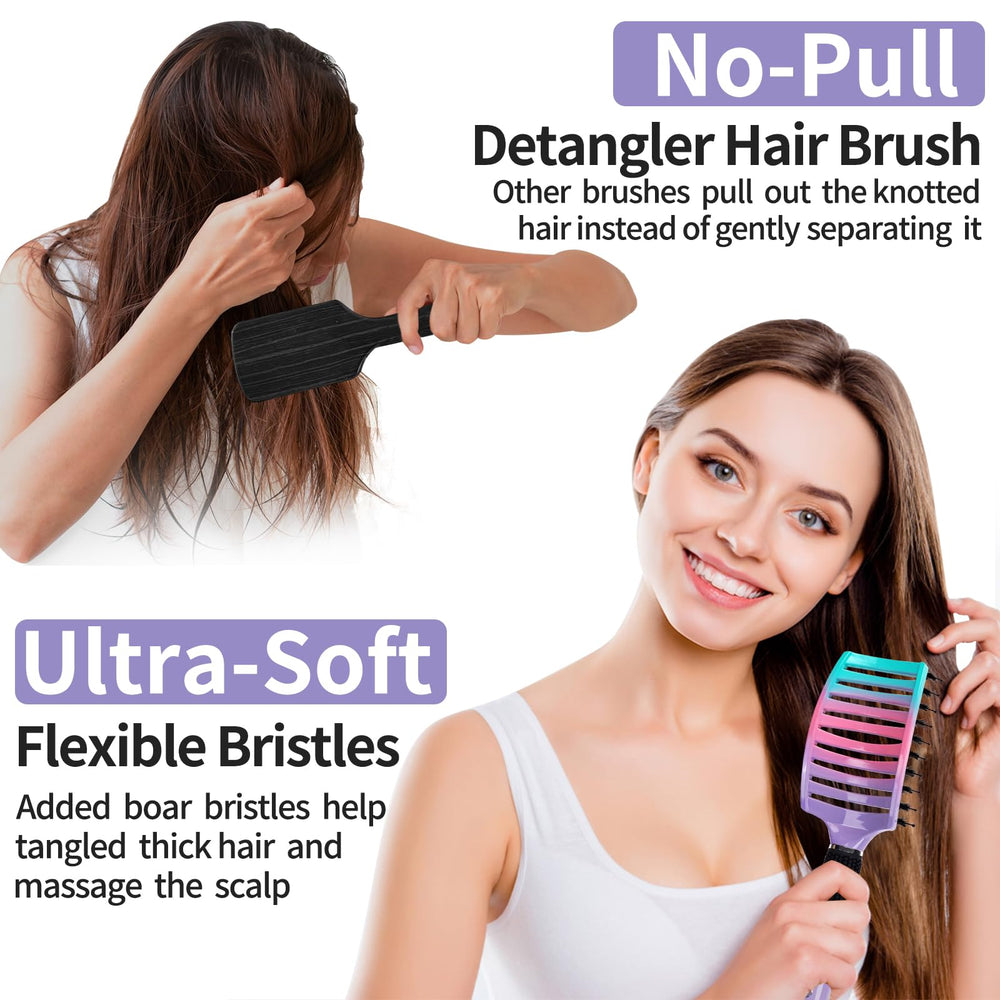 HIPPIH brosse anti-staticité – réduction des frisottis lors du coiffage quotidien.