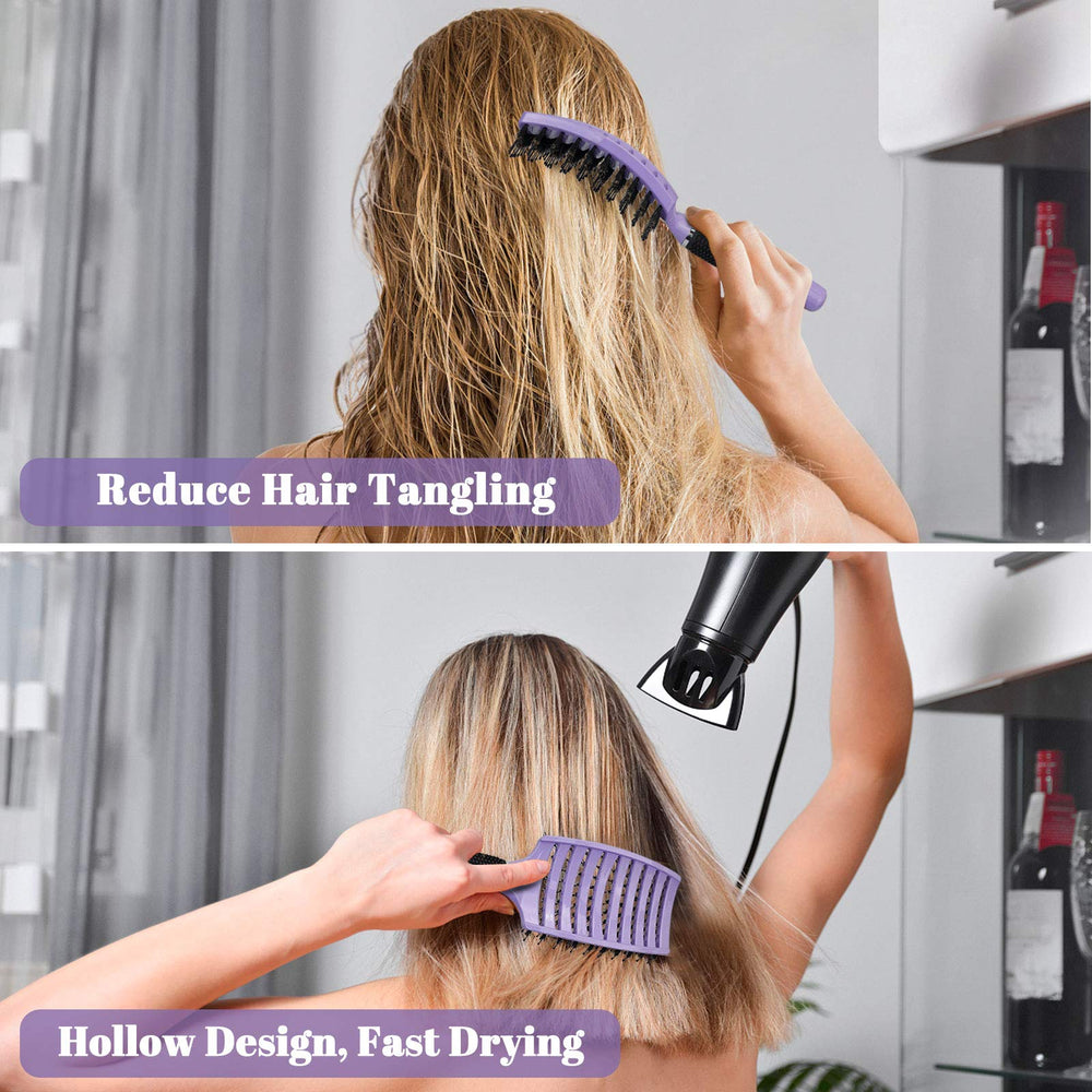 Brosse HIPPIH à poils de sanglier – massage du cuir chevelu bénéfique.