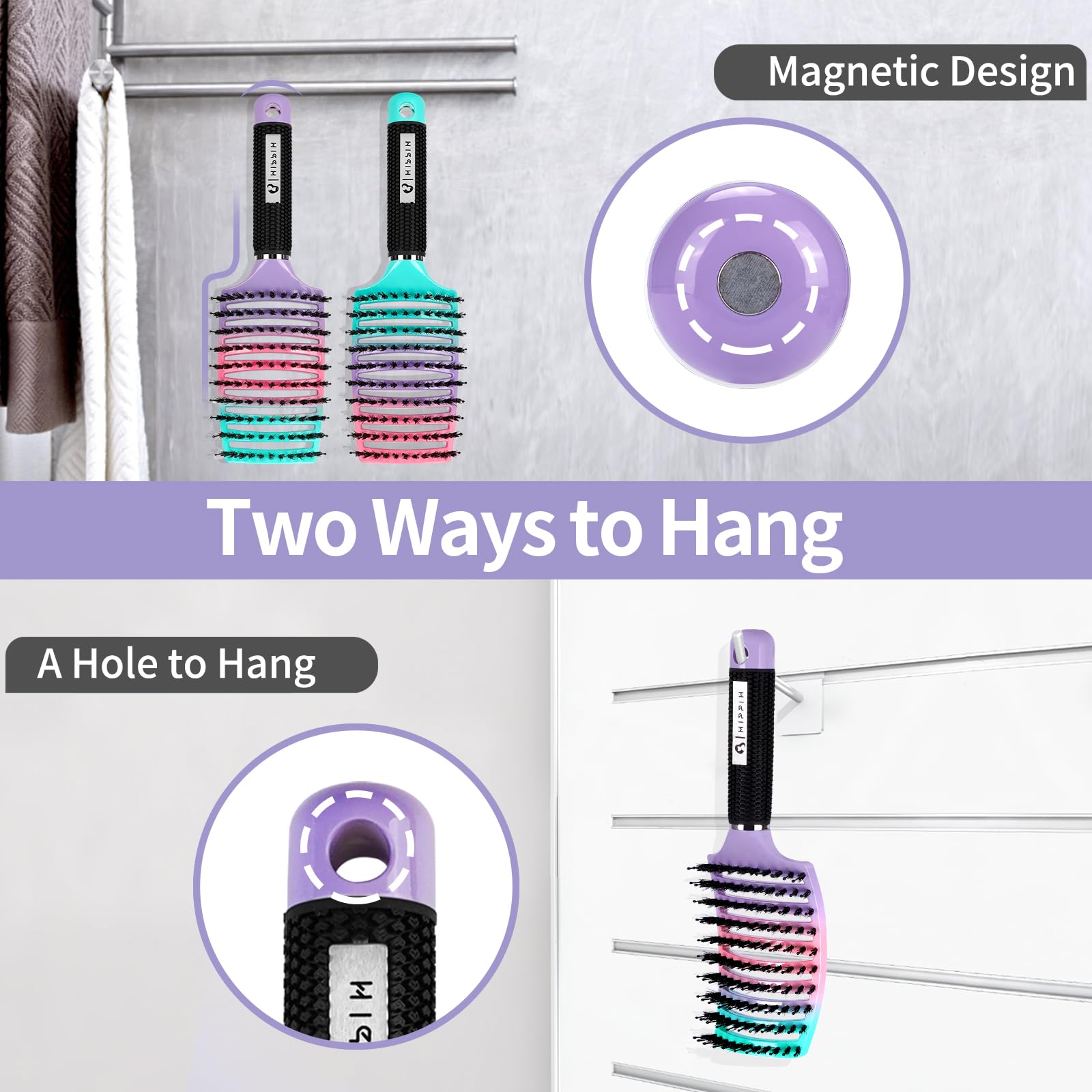 HIPPIH brosse deux pièces – rangement compact et pratique.