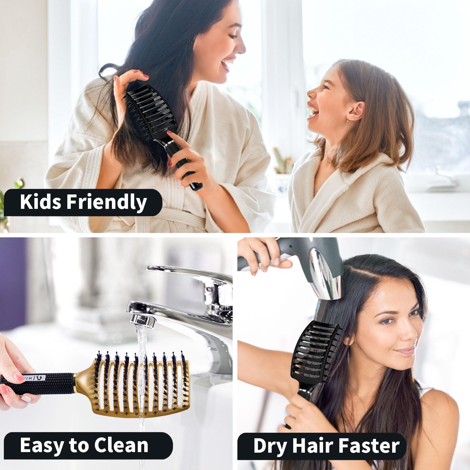 Pack deux brosses HIPPIH, rapport qualité-prix et protection d'emballage.