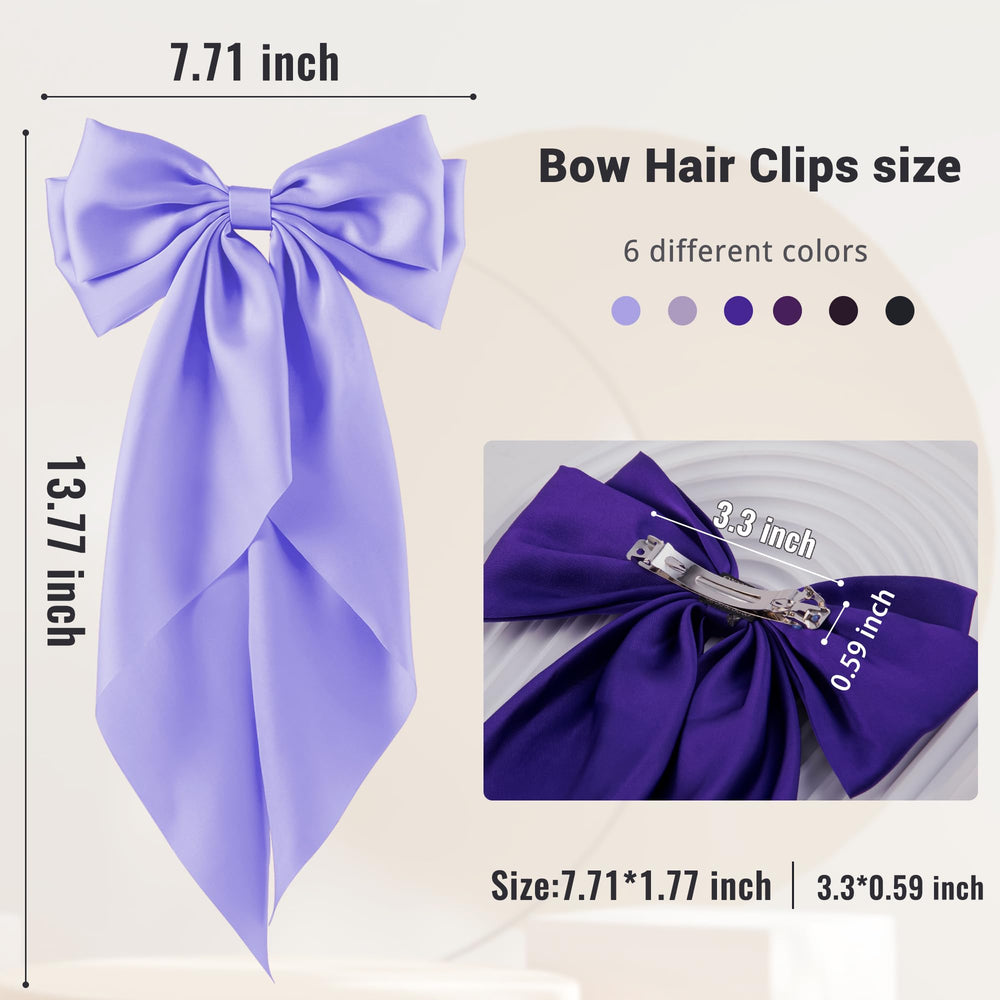 hisial broche cheveux noeud violet, parfait pour soirée