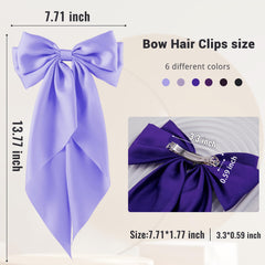 hisial broche cheveux noeud violet, parfait pour soirée