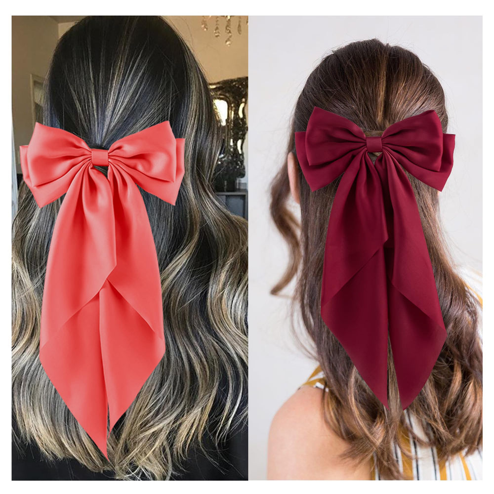 Pinces hisial blanc avec nœud satiné, idéale avec tenues claires.