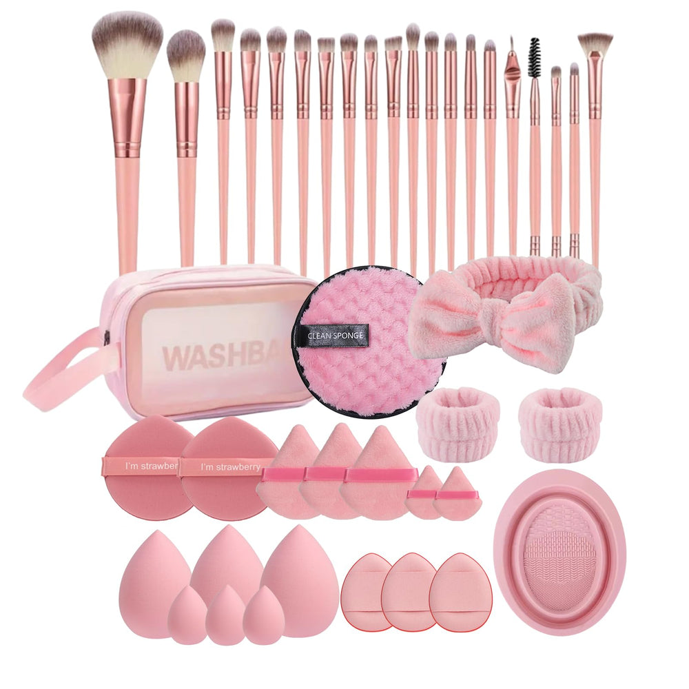 HIUZAR ensemble 42 pièces pinceaux maquillage pour application précise et homogène