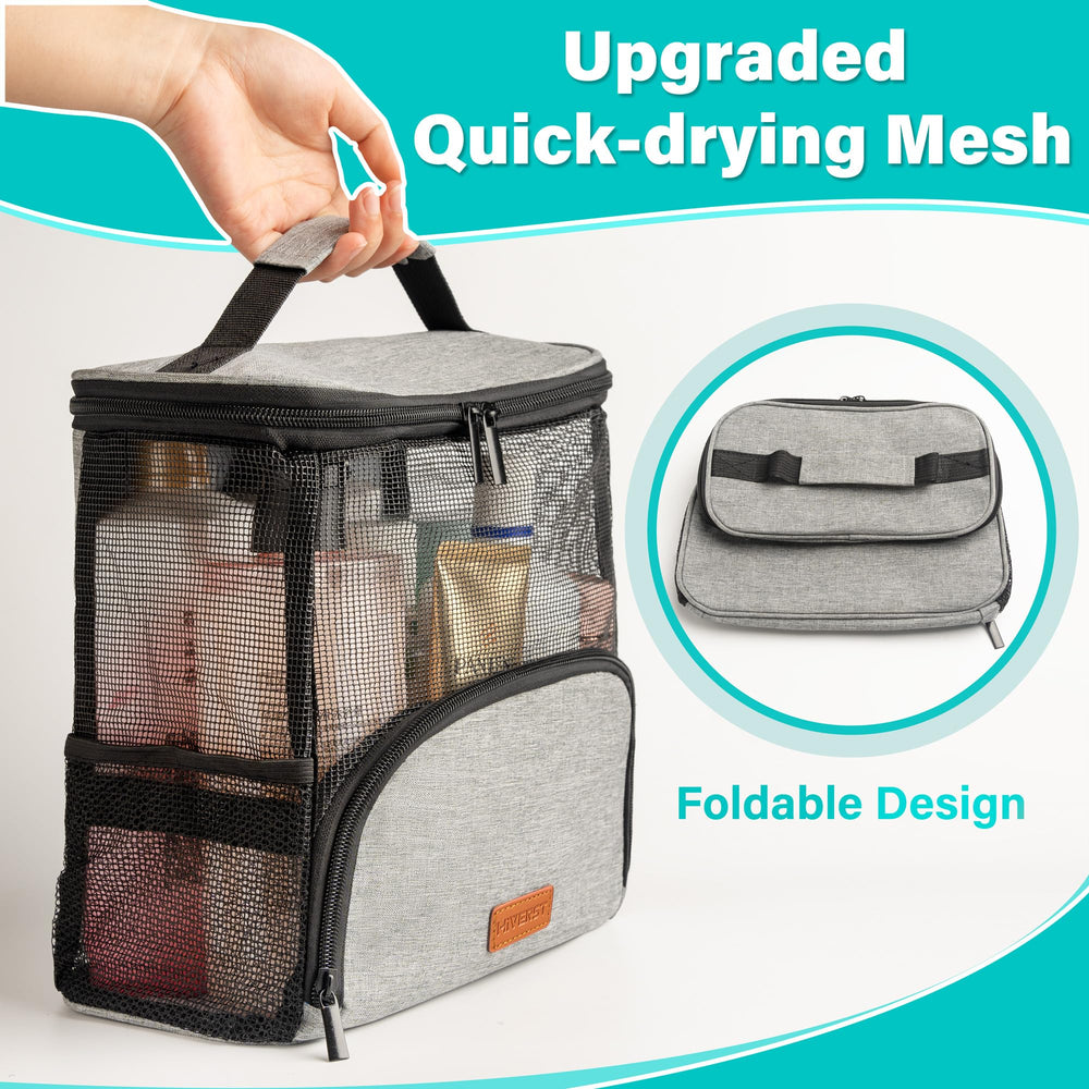Hiverst sac toilette suspendu, grande capacité, tout en un pour voyages.