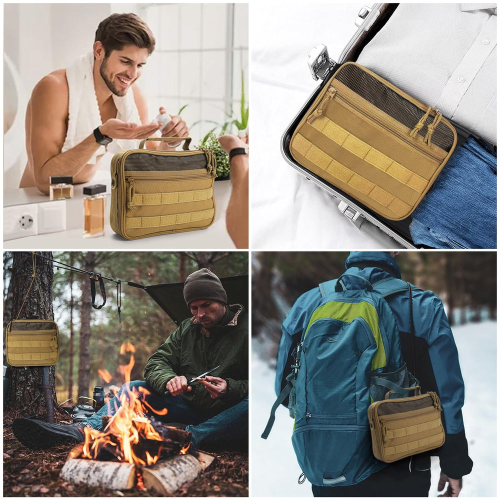Trousse de toilette HJOKLS idéale pour voyage et activités en extérieur.