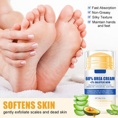 HJXUQIME crème-pieds-exfoliante-60uree, aide à assouplir les callosités