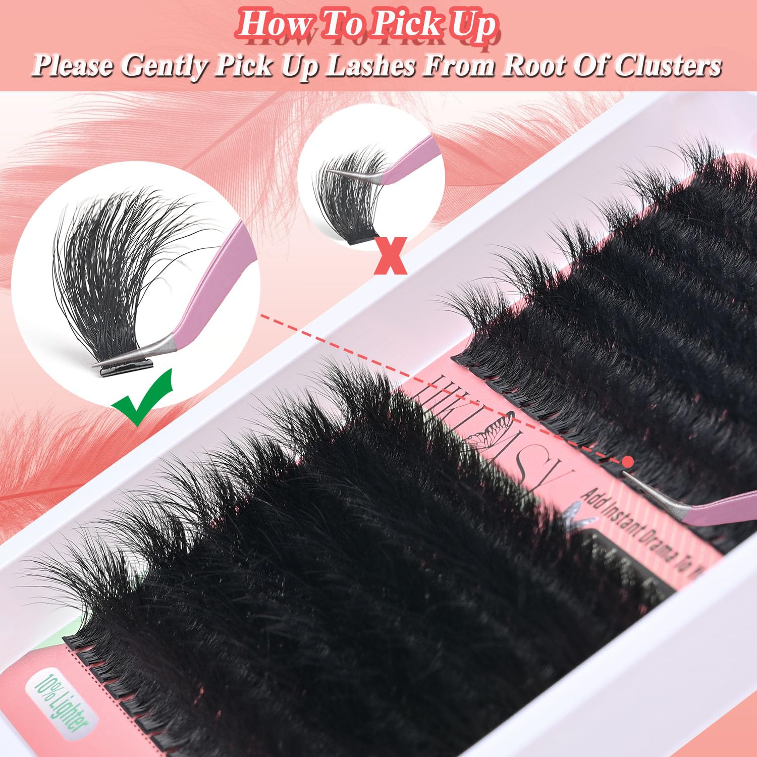 HK HIKLASY Clusters Cils Plus Denses 20% plus volumineux pour plus d’impact.