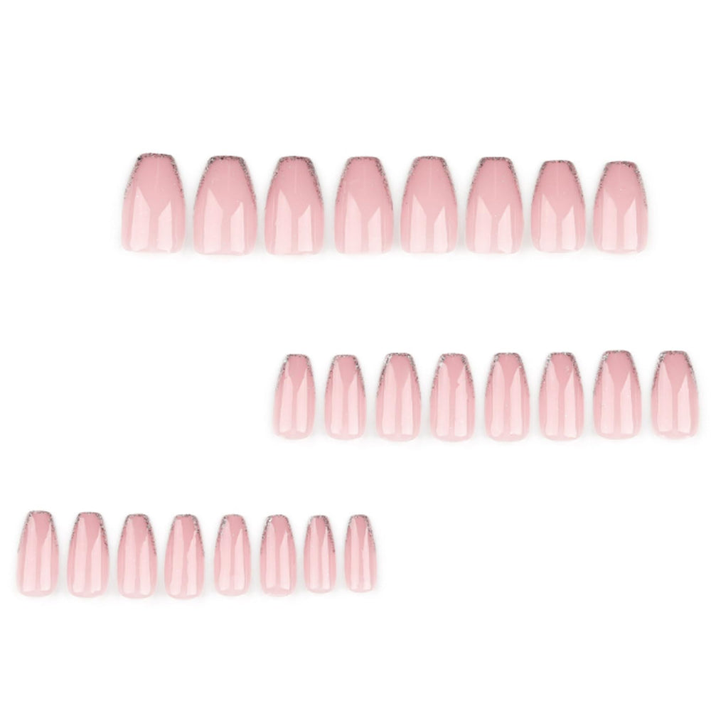 Ongles Hkanlre press coffin bling doré, allure glamour en un instant.