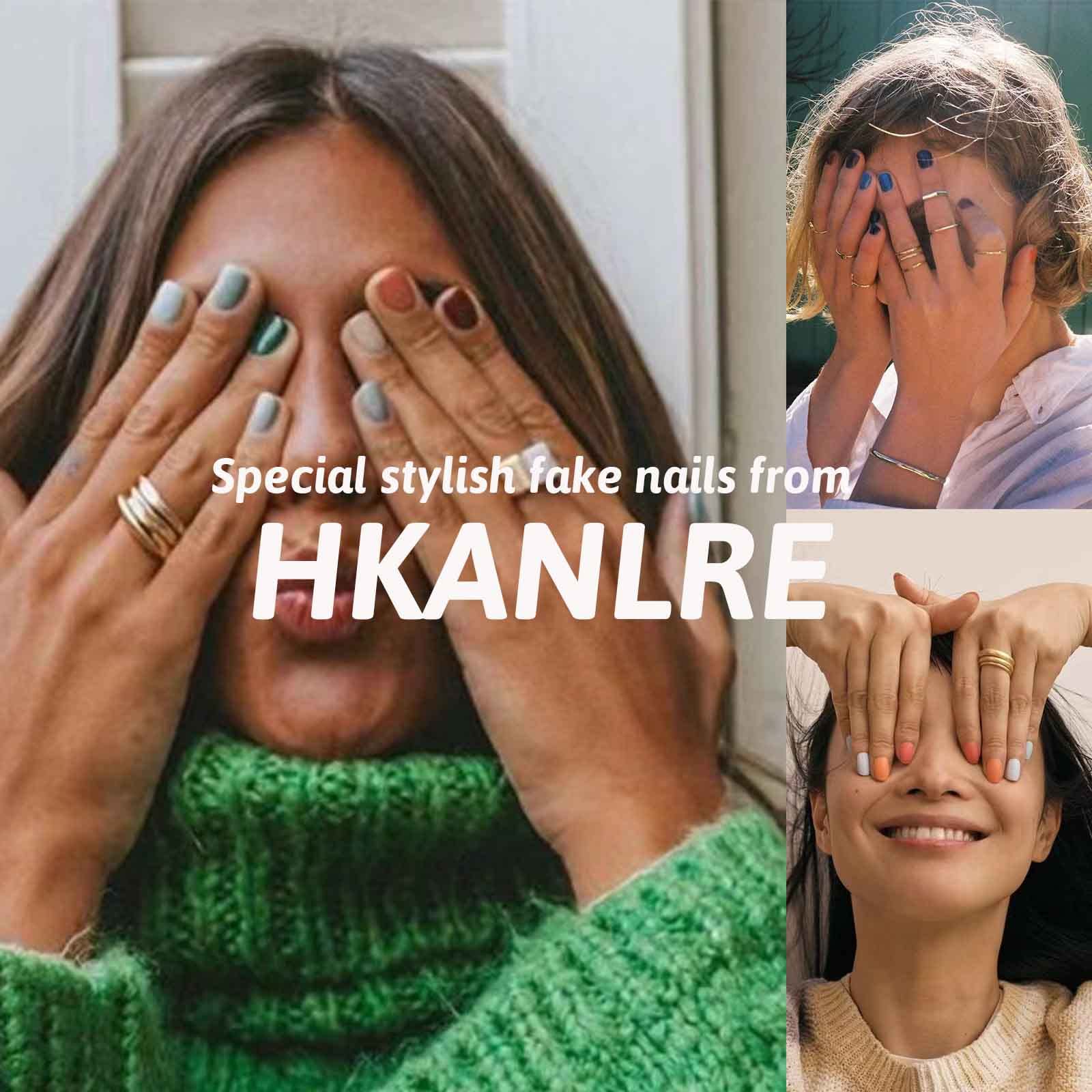 Tailles variées des ongles coffin Hkanlre pour ajustement confortable.
