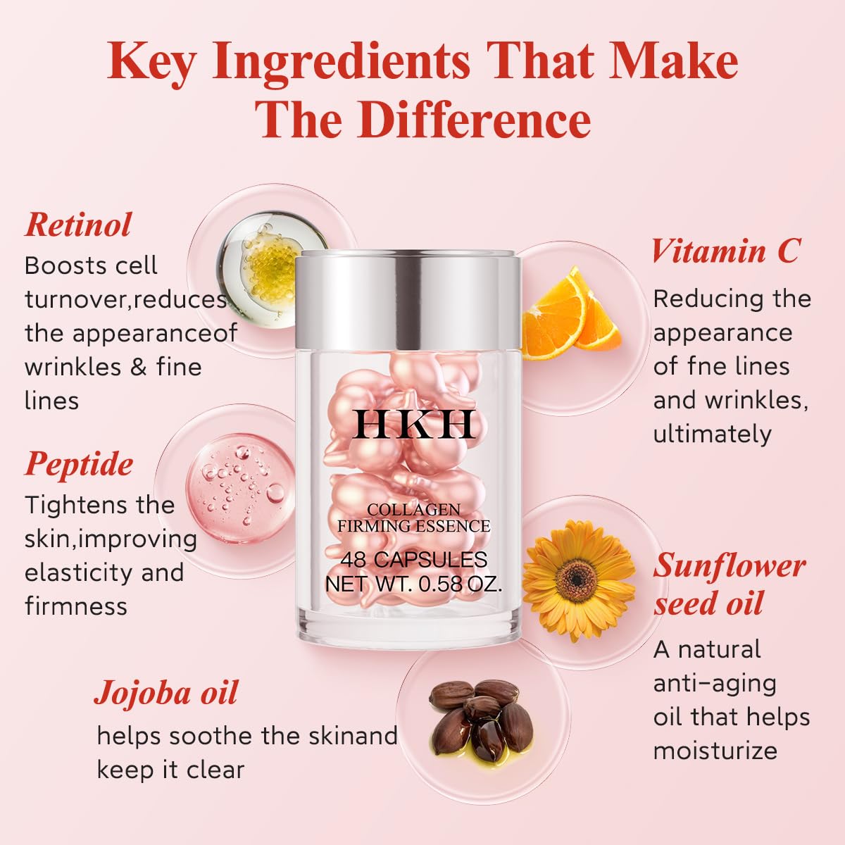 HKH huile de jojoba et squalane, nourrissante pour la peau.