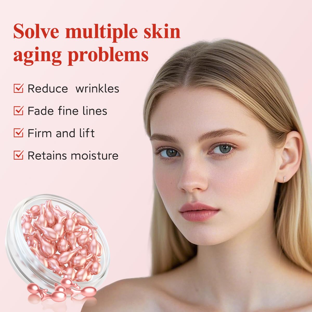 HKH Sérum Retinol Capsules visage, capsule ouverte prête à l’application précise