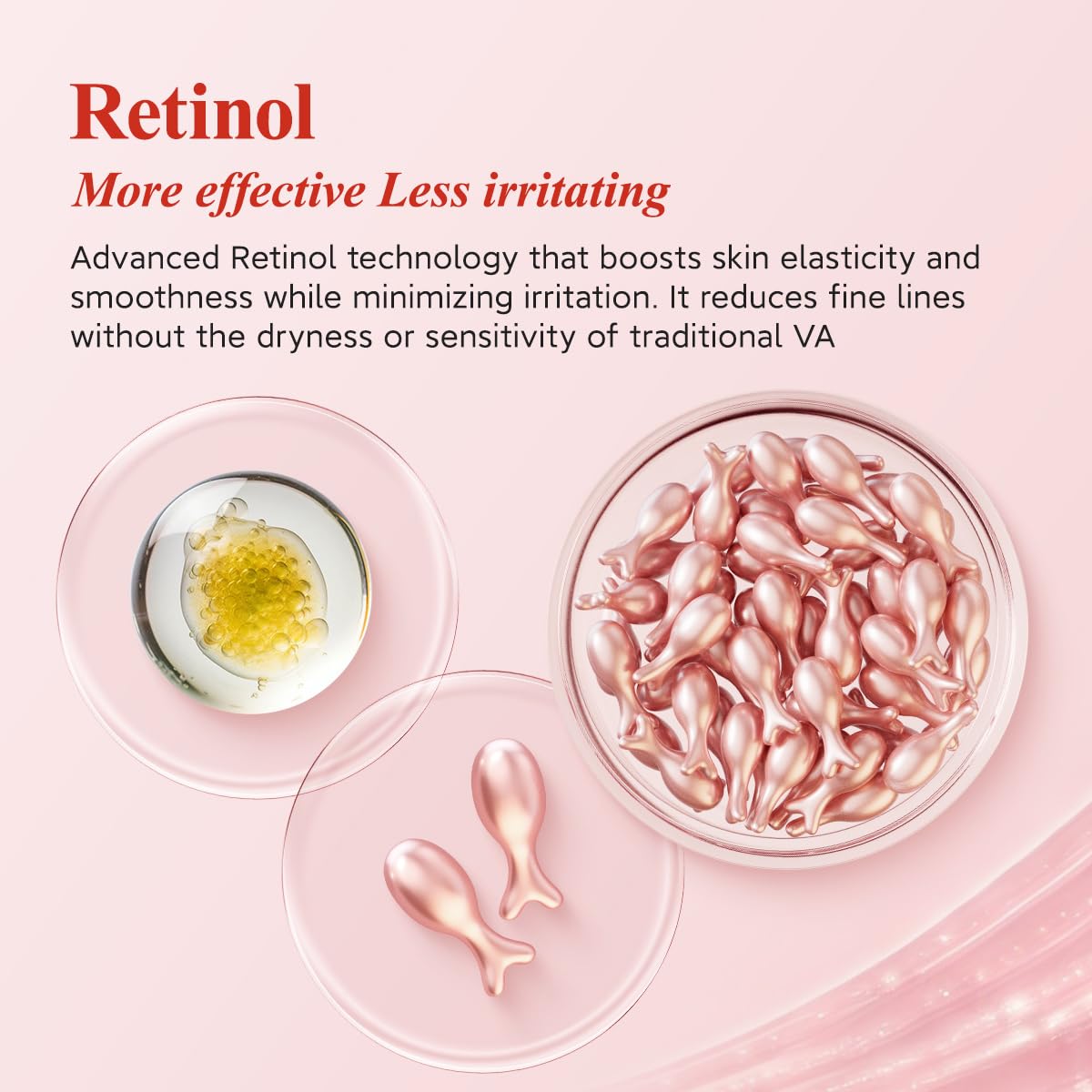 Texture non grasse et absorption rapide du HKH Retinol Visage Capsules