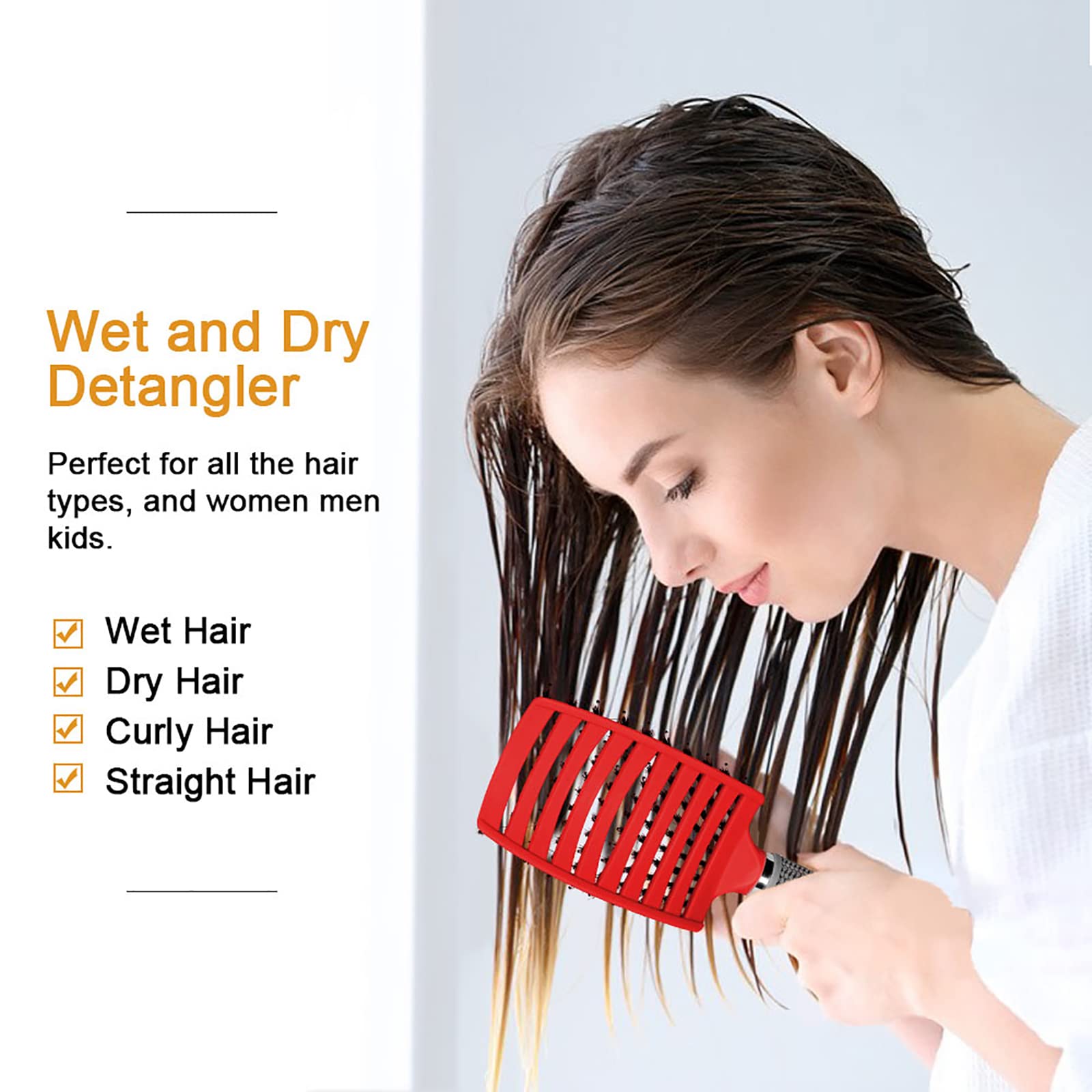 Brosse Hairstreaq pour cheveux bouclés, soin et démêlage sans casse