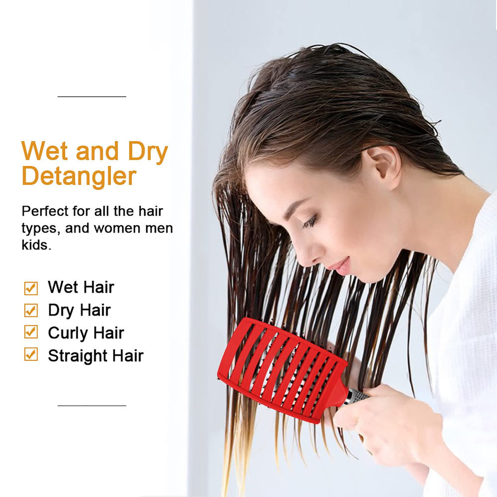Brosse Hairstreaq pour cheveux bouclés, soin et démêlage sans casse