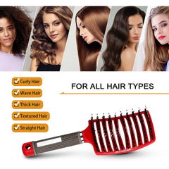 Brosse Hairstreaq, tête courbée pour un confort optimal