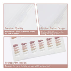 HLQHXWHZT boîte pour ongles adhésifs, rangement pratique.