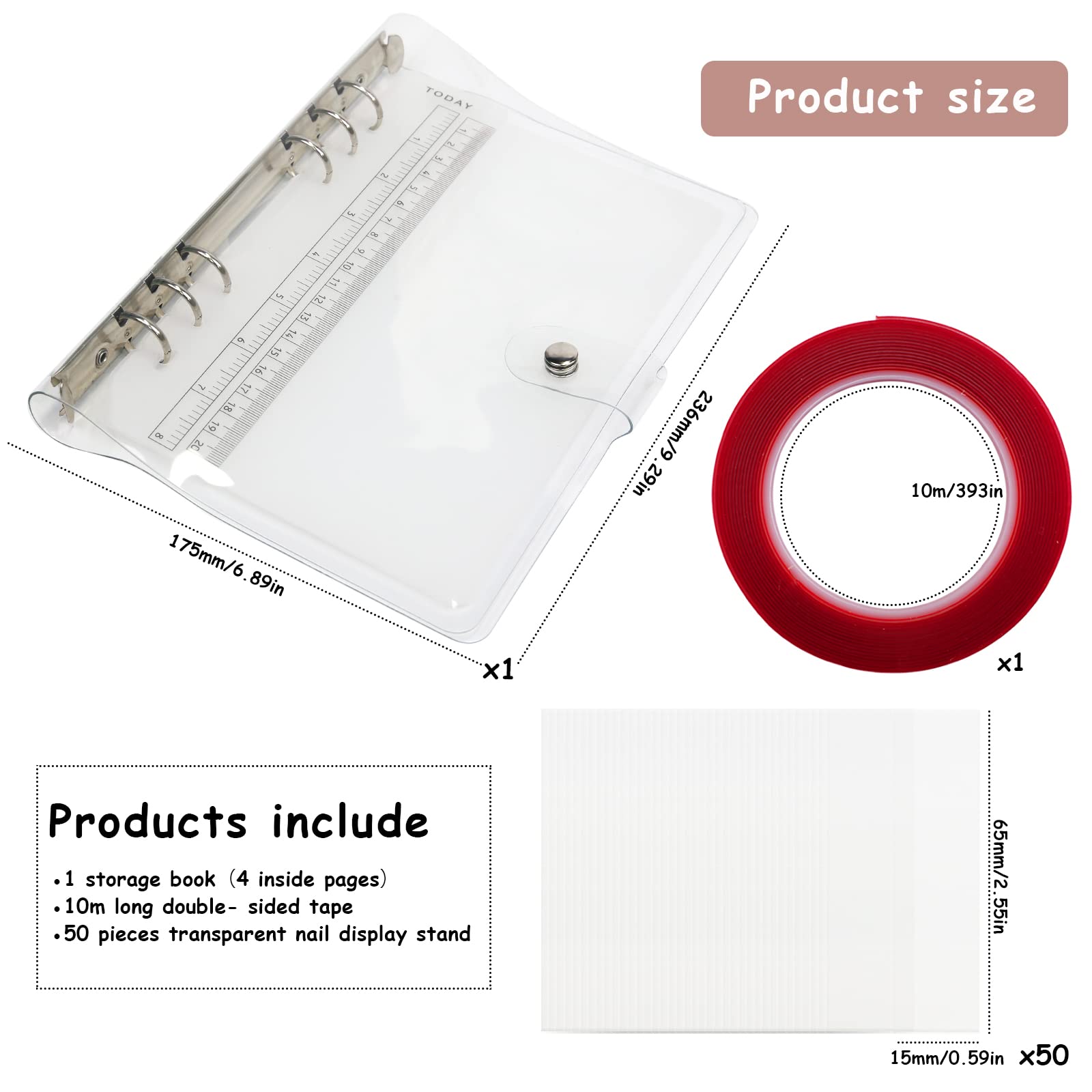 HLQHXWHZT coffret stockage ongles transparent grand format, capacité généreuse.