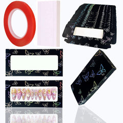 HLQHXWHZT ensemble 71 pièces : boîtes papillon noir pour un rangement élégant des ongles.