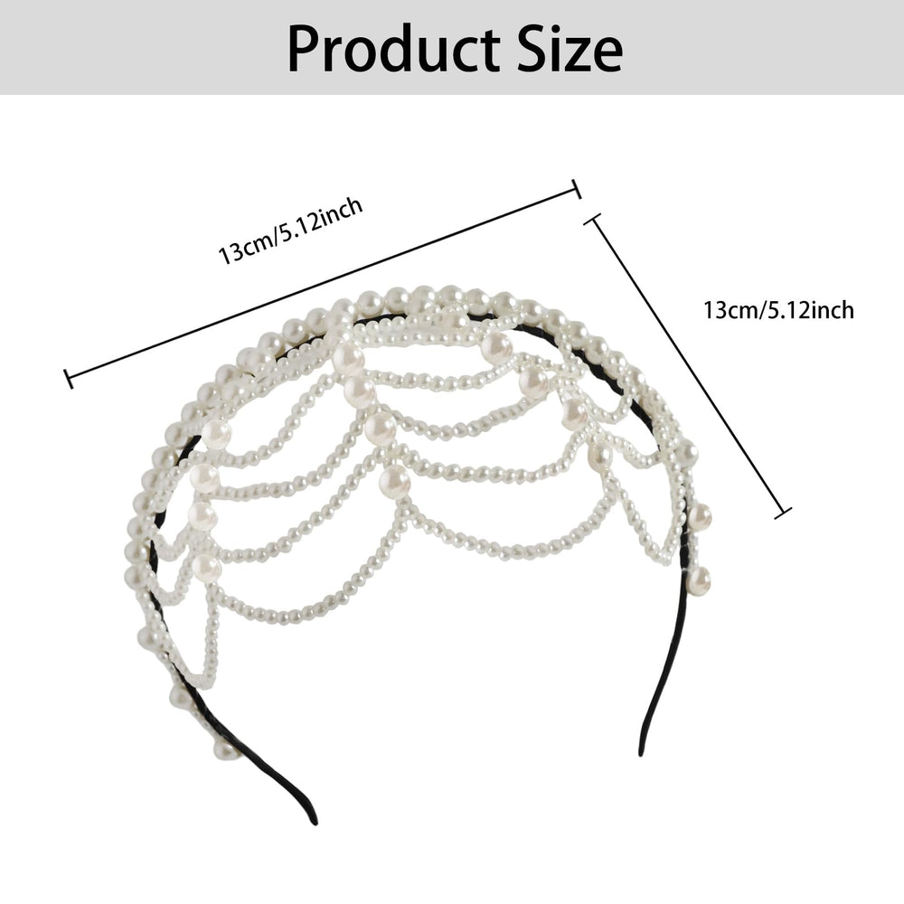 HLTOO chaine cheveux perles, accessoire raffiné et glamour.