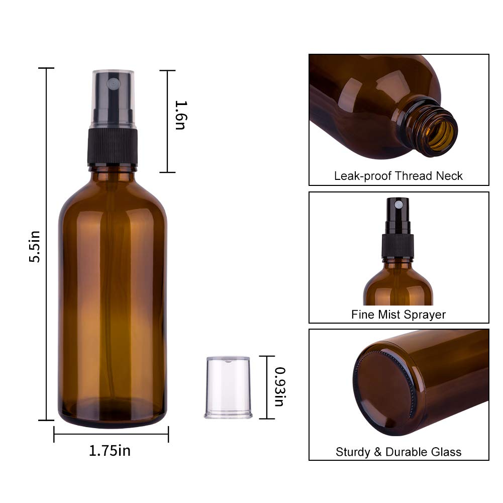 hmaimas ensemble accessoires verre ambre 4oz, kit pratique pour voyages.