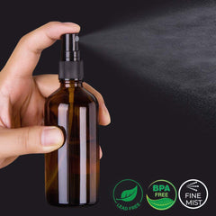 hmaimas pulvérisateur verre ambre 4oz, pulvérisation homogène pour huiles essentielles.