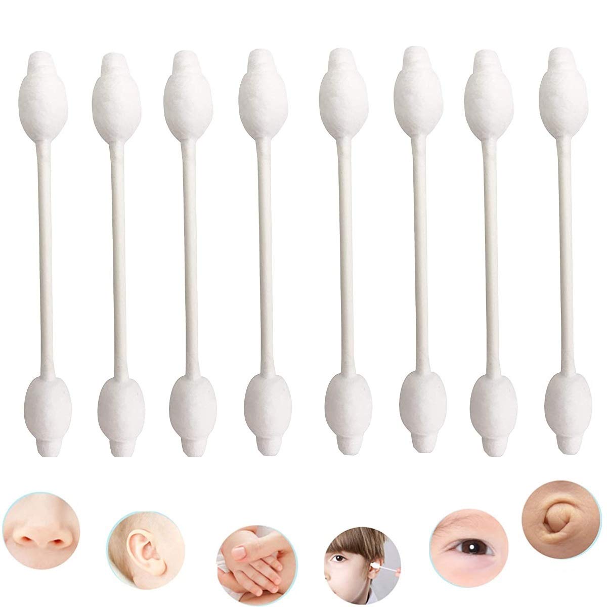 HNRLOY coton bébé à grande tête pour nettoyage doux et sûr