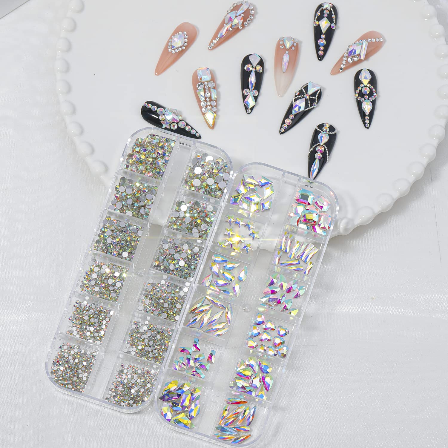 HNUIX cristaux-dos-plat idéal pour des finitions nettes sur ongles