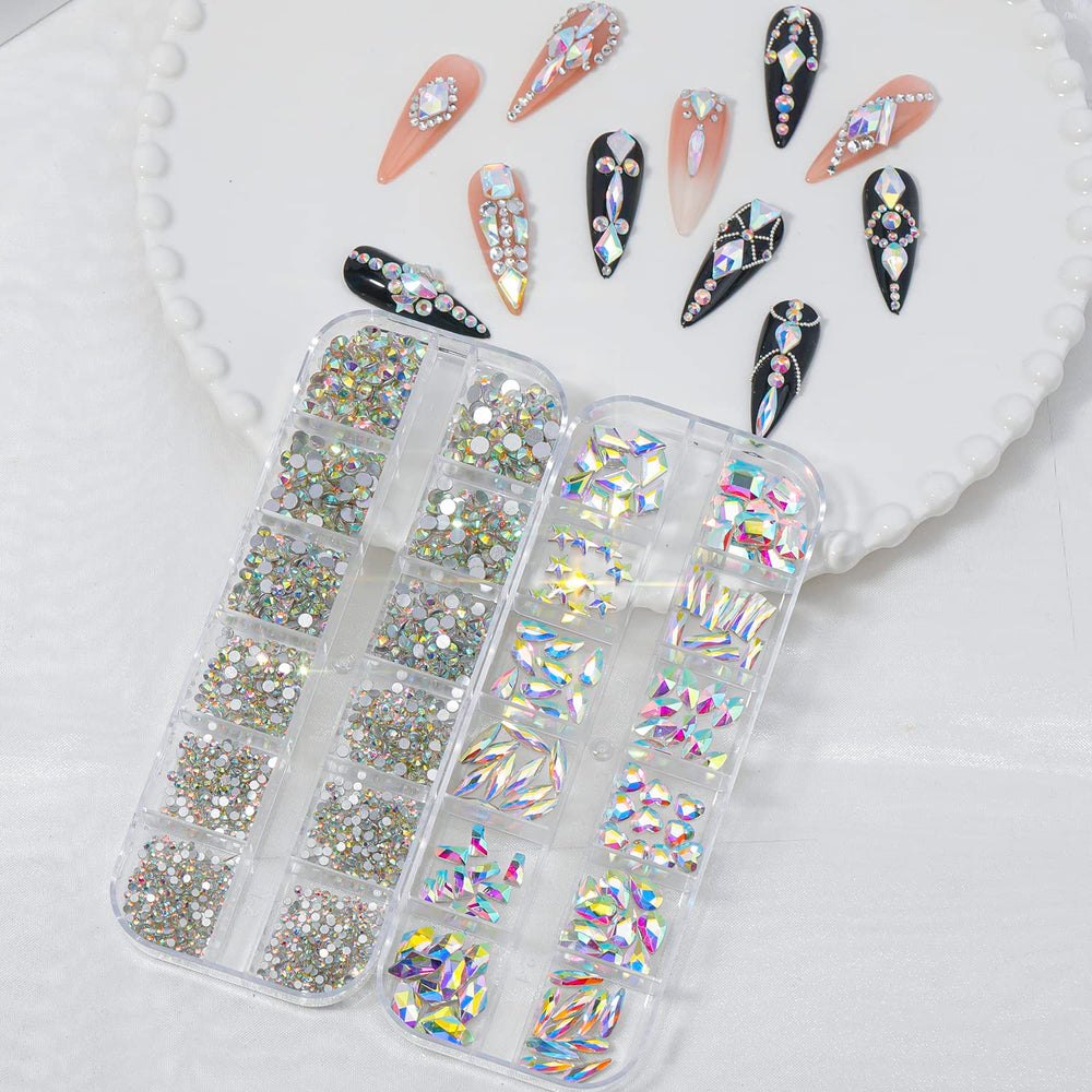 HNUIX cristaux-dos-plat idéal pour des finitions nettes sur ongles
