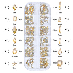 HNUIX Paillettes verre à dos plat, brillance durable sur les ongles.