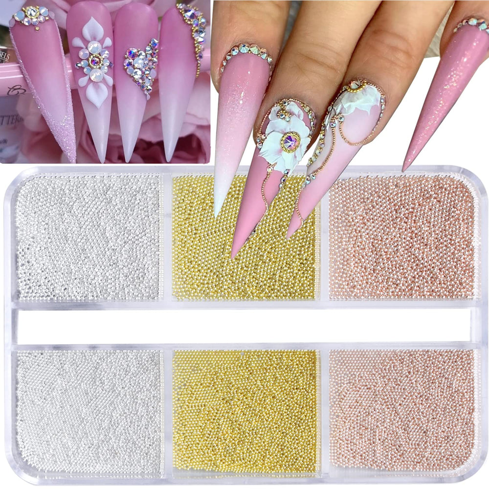 HNUIX perles or pour ongles, ajout d'éclat durable.