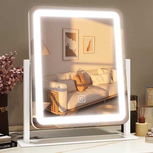 Miroir HNV avec lumière 3 teintes pour différents looks.