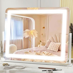 Miroir HNV avec lumière trois modes pour adapter l'éclairage maquillage.