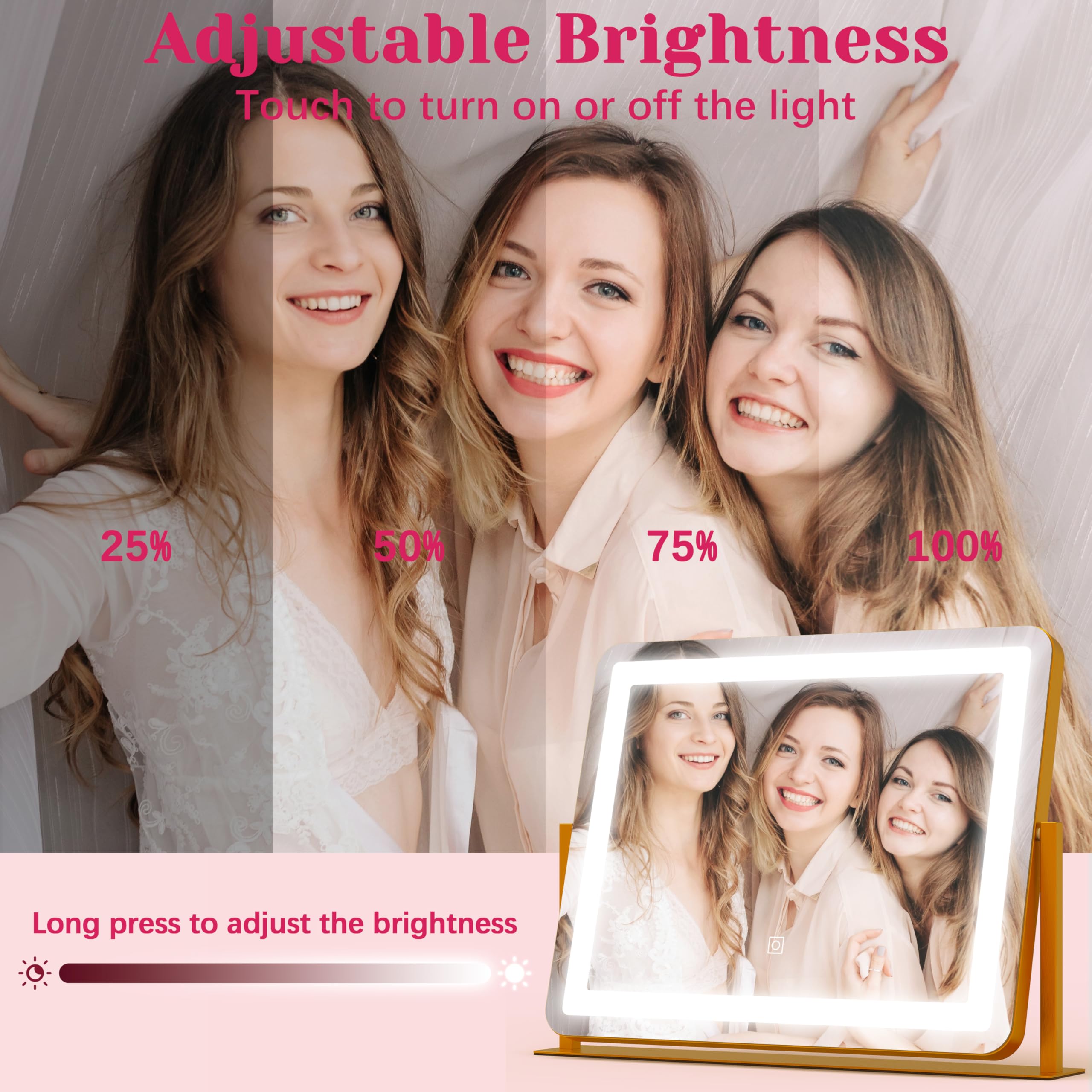 Miroir HNV pour maquillage et routines quotidiennes