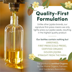 HobaCare huile jojoba : etiquette bio mettant en avant sa composition naturelle.