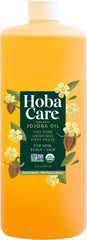 HobaCare huile jojoba pur bouteille: soin hydratant léger pour peau et visage.