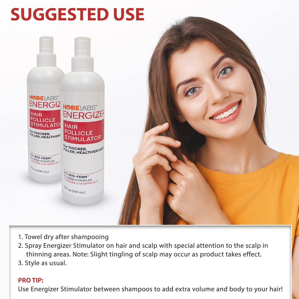 Hobe Labs Energizer : massage délicat du cuir chevelu pour une meilleure circulation.