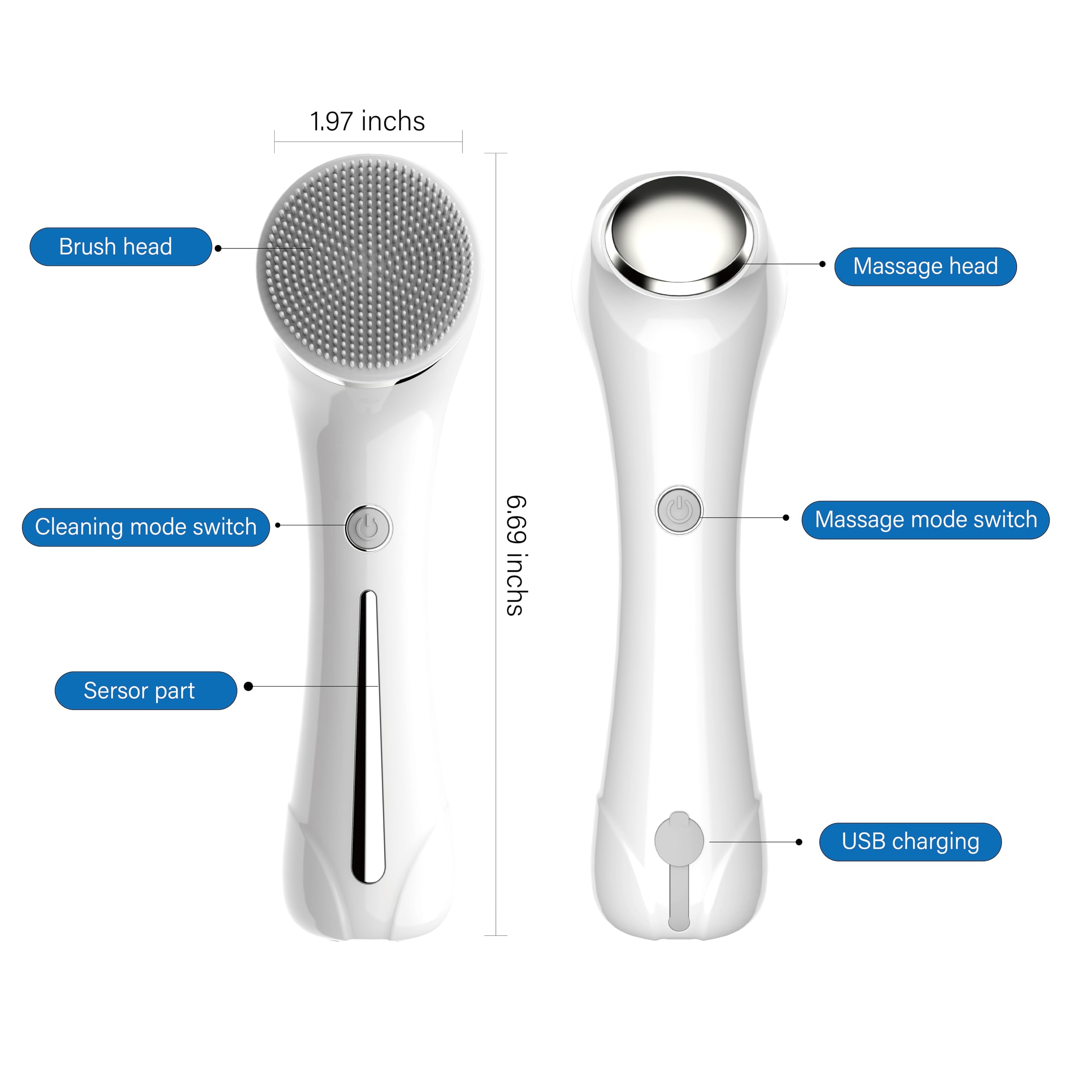 HOERCAAL coffret cadeau brosse visage pratique et élégant.