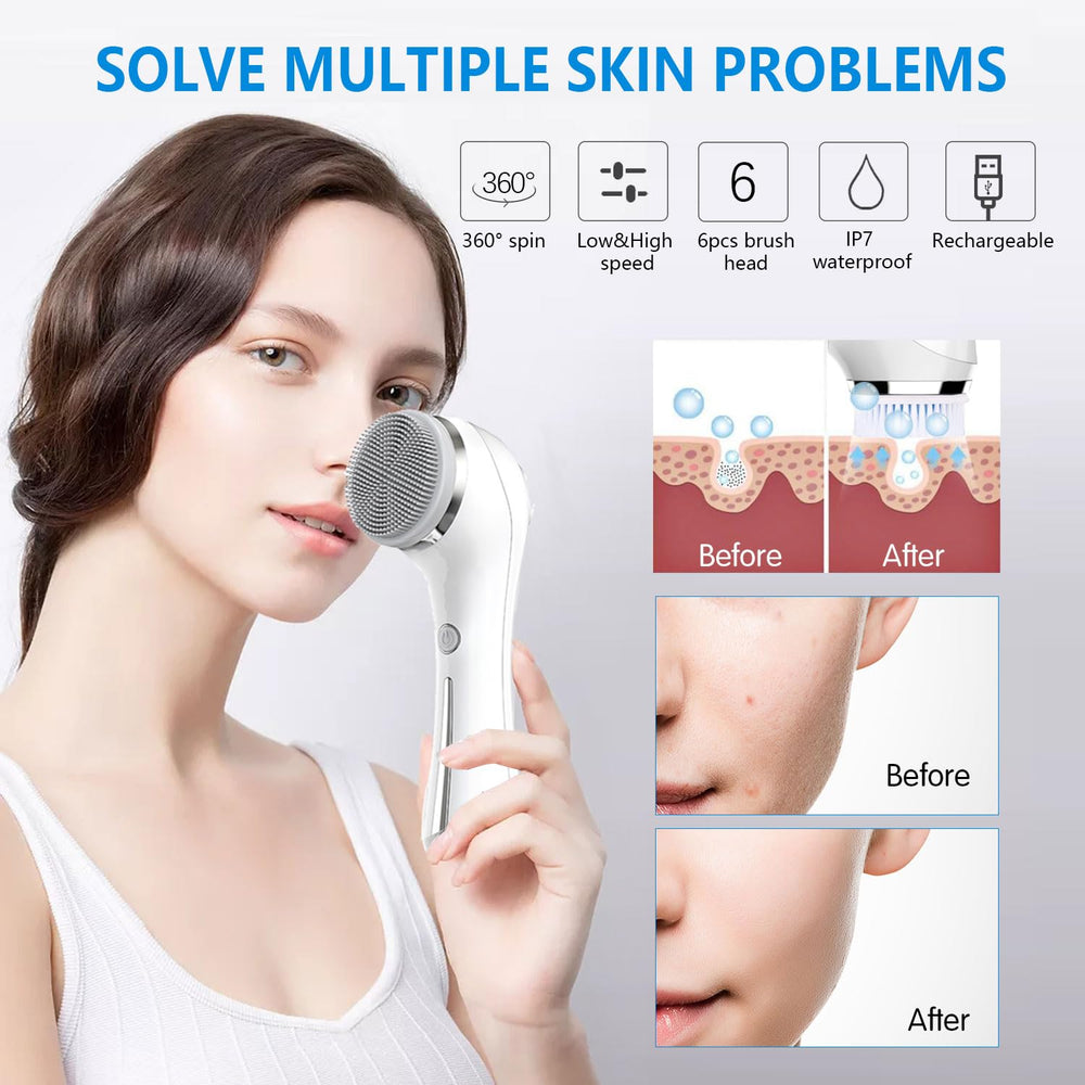 HOERCAAL tête-brosse silicone pour peaux sensibles.