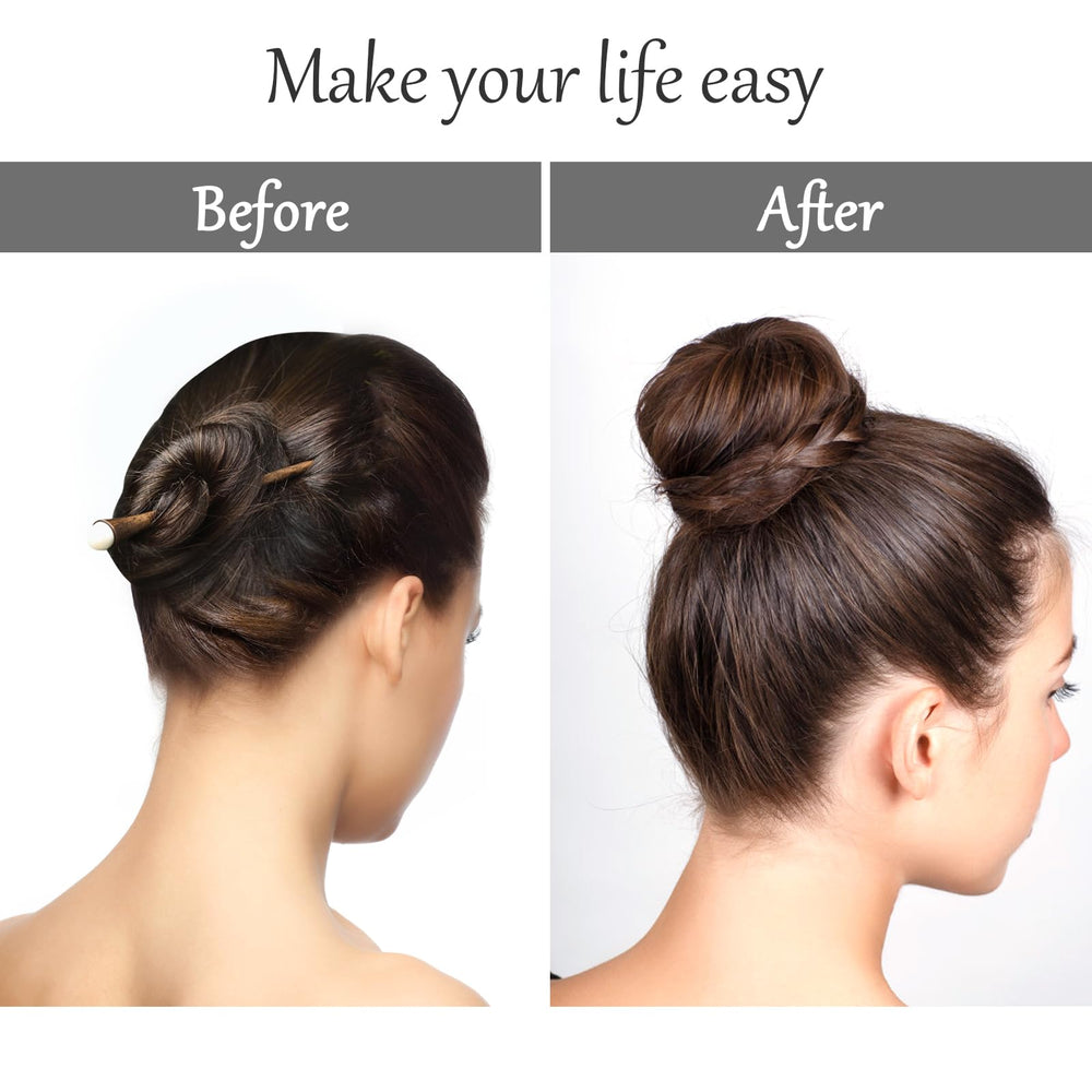 HOFASON anneau-chignon léger et durable, confort toute la journée.