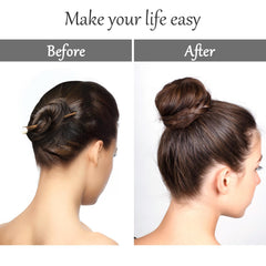HOFASON anneau-chignon léger et durable, confort toute la journée.