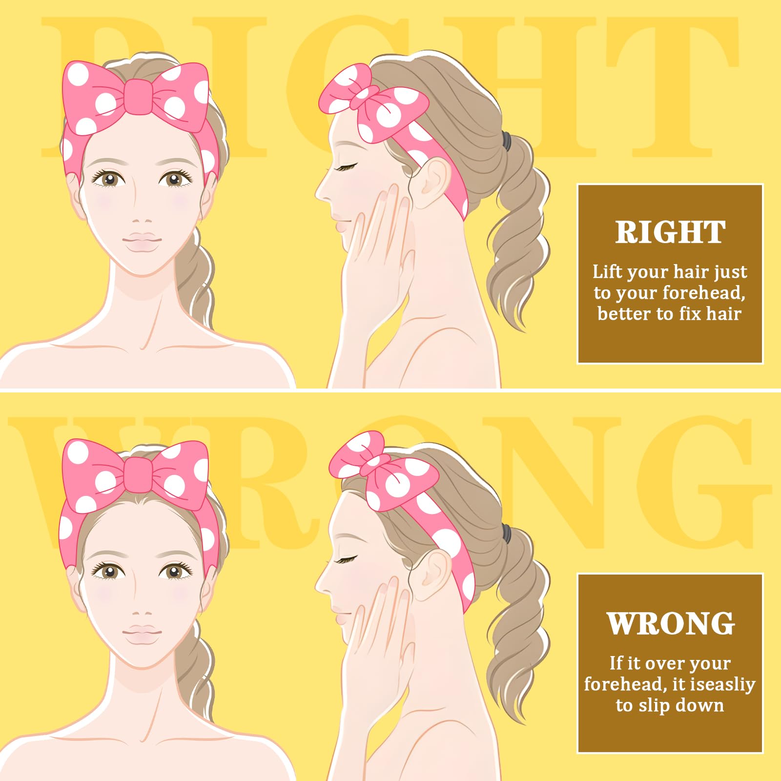 Bandeau spa Hofason – multi-usages pour visage, maquillage et bain.