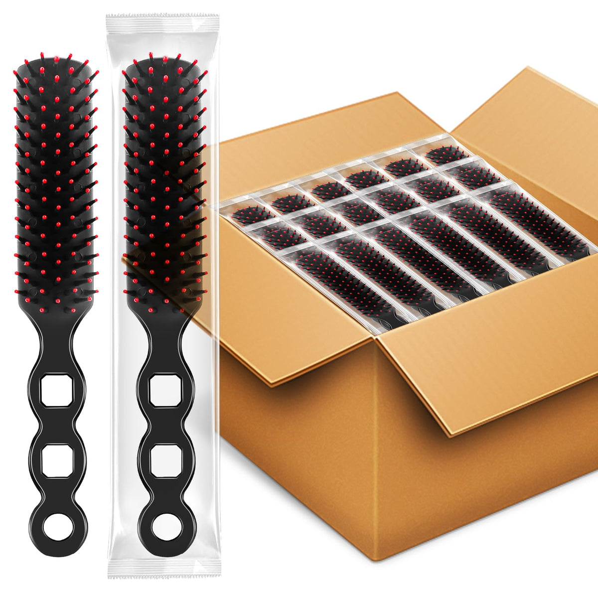 Brosse HOFASON emballée individuellement, pratique pour l'hygiène et les dons.