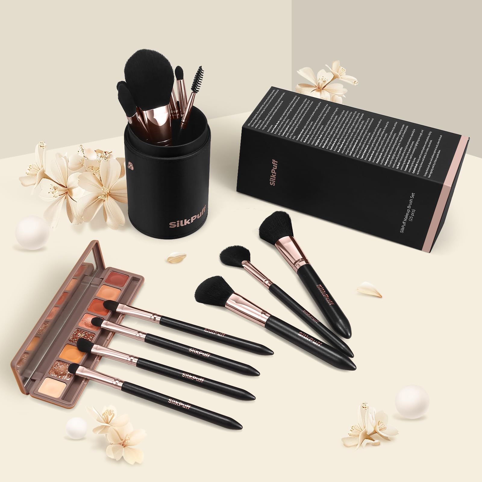 HOIFA SilkPuff coffret noir et doré – cadeau élégant et pratique.