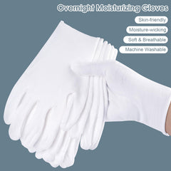 Gants coton blancs Hoiny idéaux spa et détente nocturne.