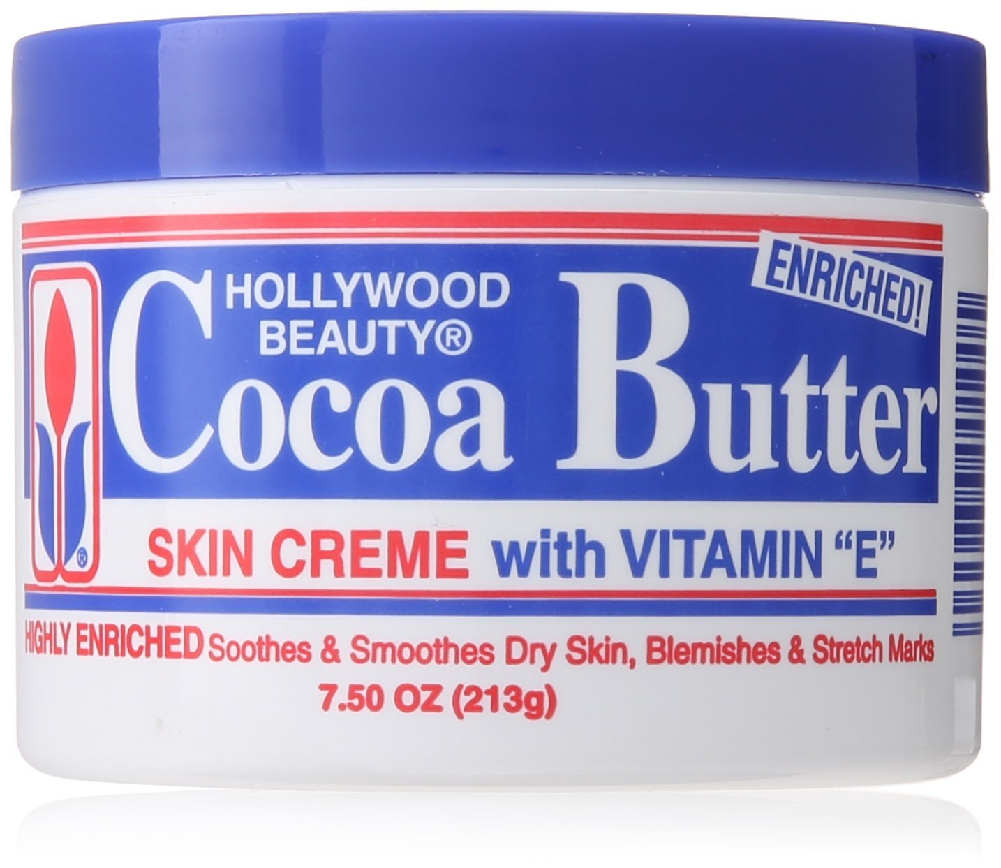 Hollywood Beauty Crème Beurre Cacao en pot, hydratation durable pour la peau.