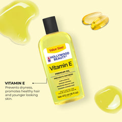Hollywood Beauty Huile vitamine E – soin peau doux.