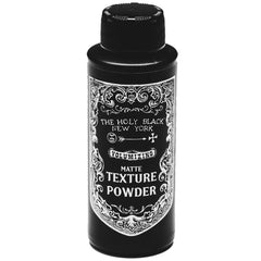 HOLY BLACK poudre à texture mate dans son flacon de 0,71 oz, prêt à l'emploi.