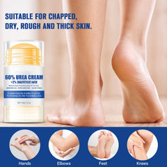Holyarm Urea – application douce sur les pieds pour exfoliation légère.