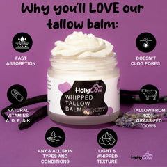 HolyCow baume polyvalent — utilisations visage corps et lèvres avec hydratation durable.